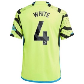 Virallinen pelipaita Arsenal White 4 Vieras 2023-24 Lyhythihainen - Lasten ( + Lyhyet housut )